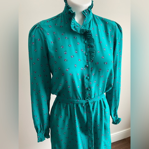 VINTAGE DIANE VON FURSTENBERG SILK DRESS - Picture 3 of 16